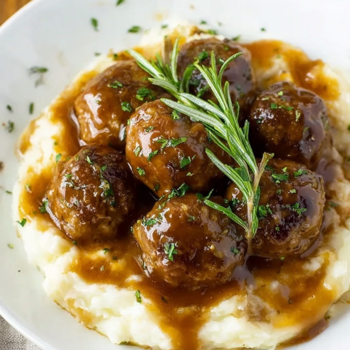 Meatballs and Gravy: Easy Recipe - ZazaCook
