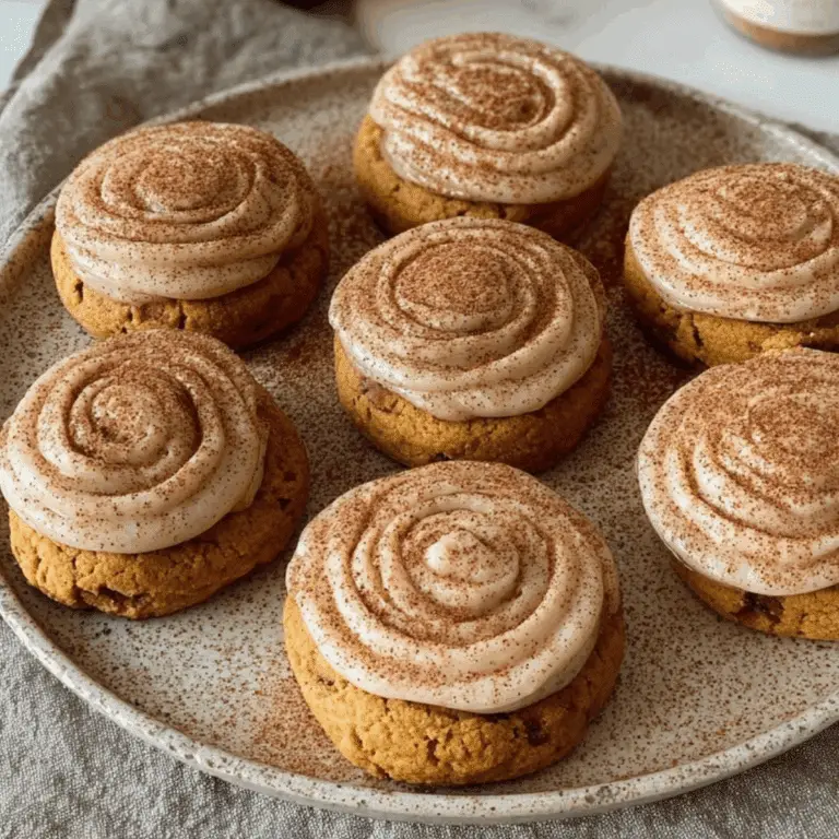 Soft pumpkin cookies with cinnamon frosting, perfect for fall