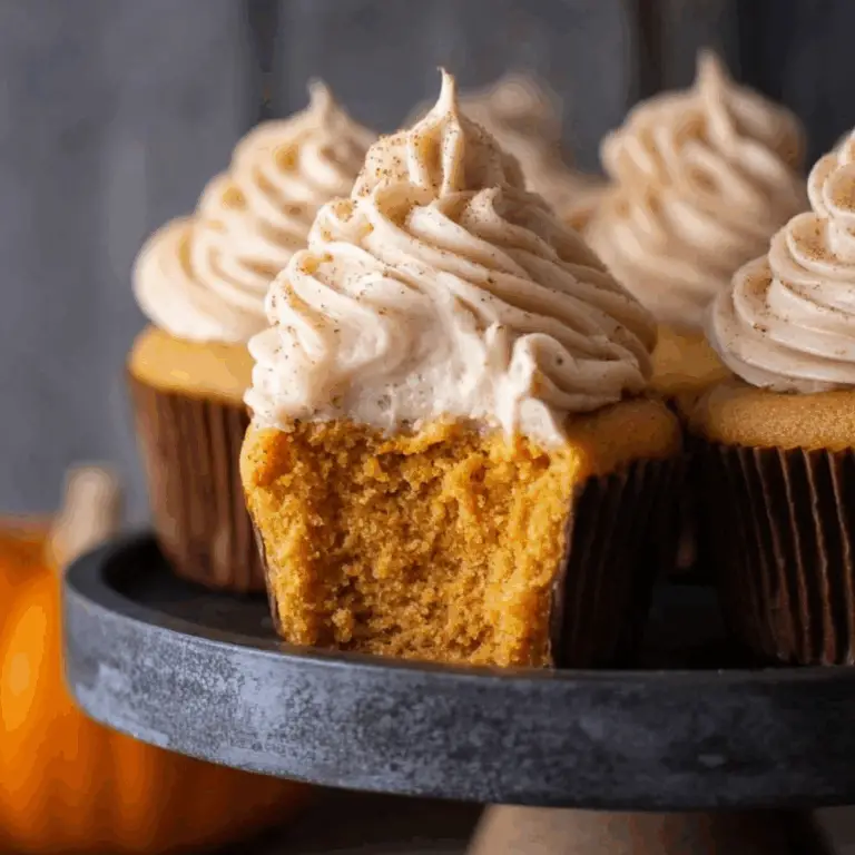 Moist pumpkin cupcakes with cream cheese frosting
