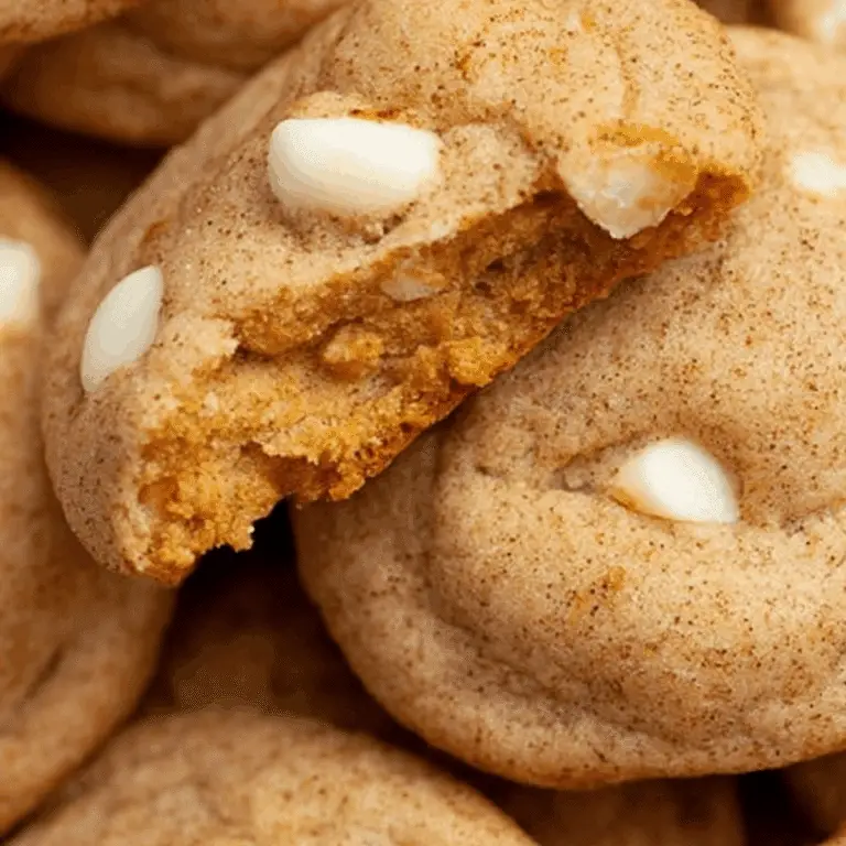 pumpkin spice cookies with white chocolate chips