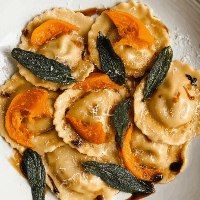 Roast Pumpkin Agnolotti with brown butter and sage"