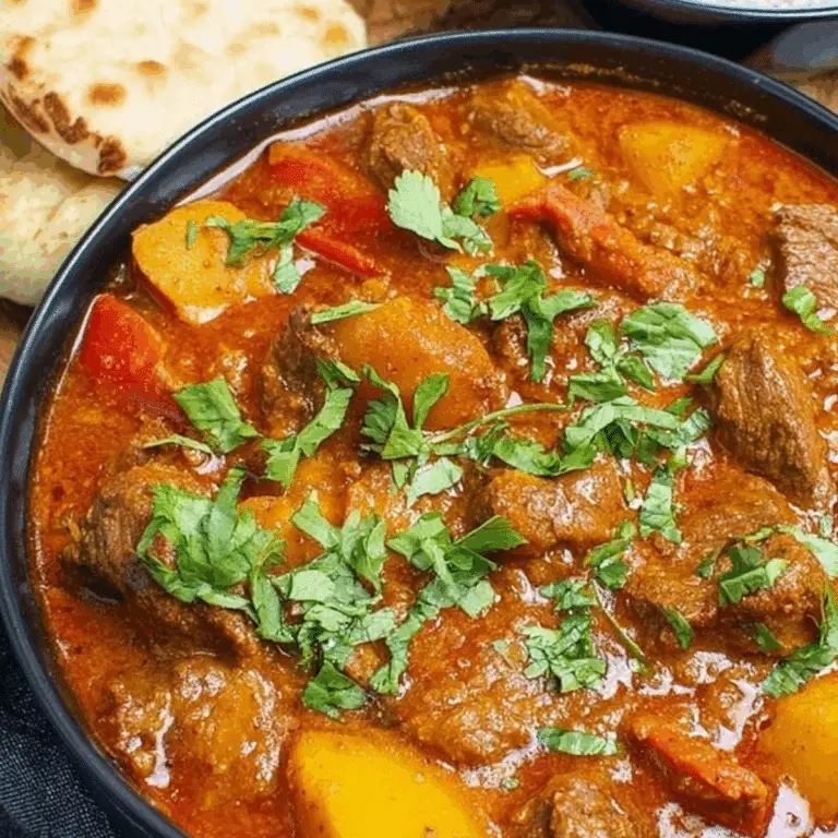 Slow Cooker Beef Curry with tender beef and creamy sauce