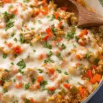 stuffed pepper casserole recipe with sausage and mozzarella cheese