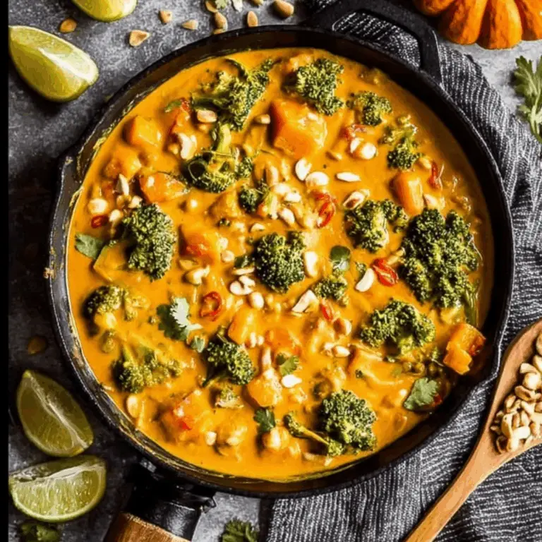 Thai Pumpkin Curry recipe with chicken and vegetables