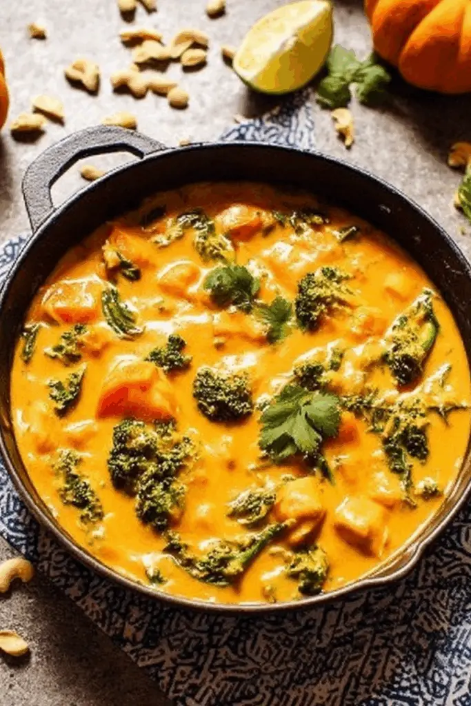 Thai Pumpkin Curry recipe with chicken and vegetables