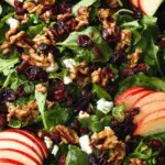 Apple Cranberry Walnut Salad with feta, apples, and walnuts