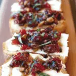 Bruschetta Bar with mascarpone, fruit, and toppings on toasted baguette