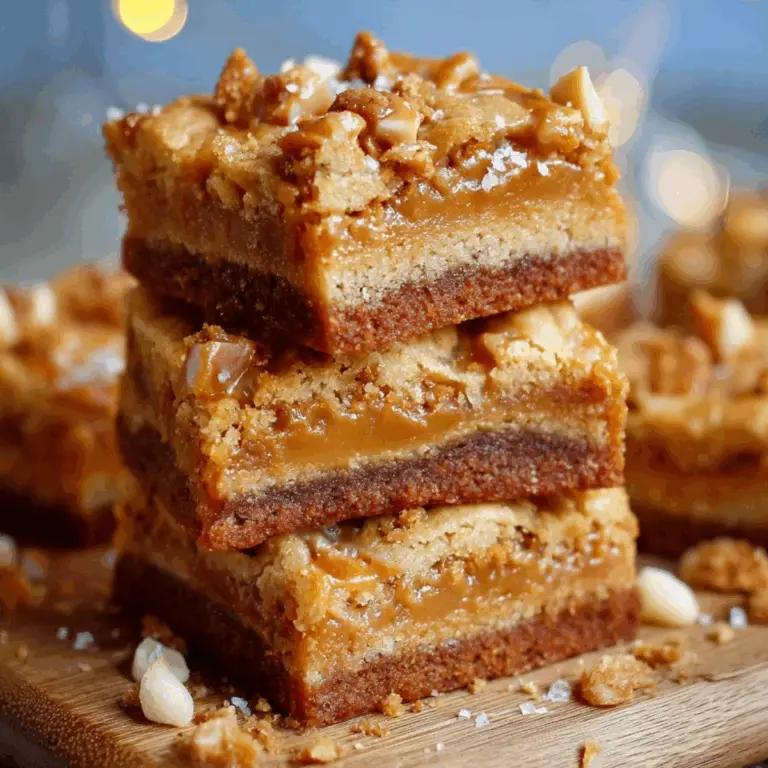 Butterscotch Toffee Cookie Bars with chewy centers and crunchy toffee bits
