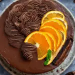 chocolate orange cheesecake with Terry’s chocolate and orange zest