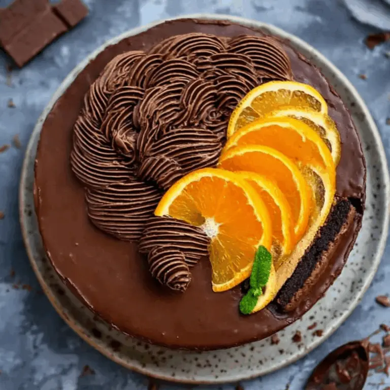 chocolate orange cheesecake with Terry’s chocolate and orange zest