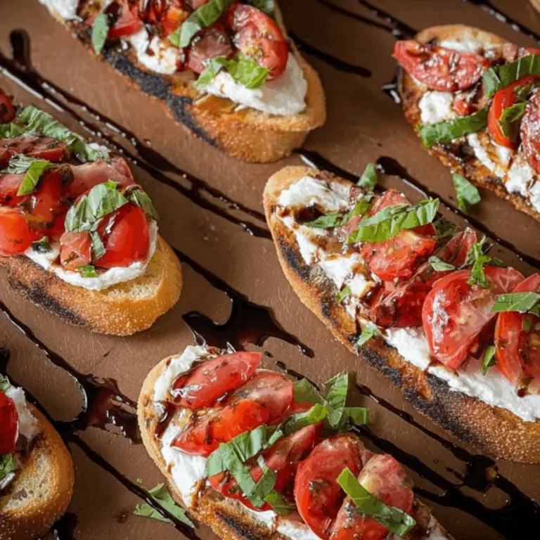 Goat Cheese Bruschetta Recipe with Tomato and Basil