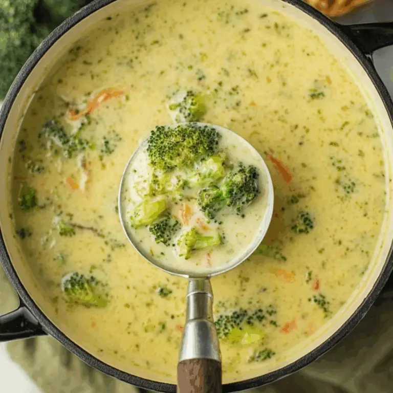 High Protein Broccoli Cheddar Soup Recipe with Cottage Cheese and Cheddar
