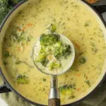 High Protein Broccoli Cheddar Soup Recipe with Cottage Cheese and Cheddar