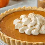 Fresh Homemade Pumpkin Pie ready to serve