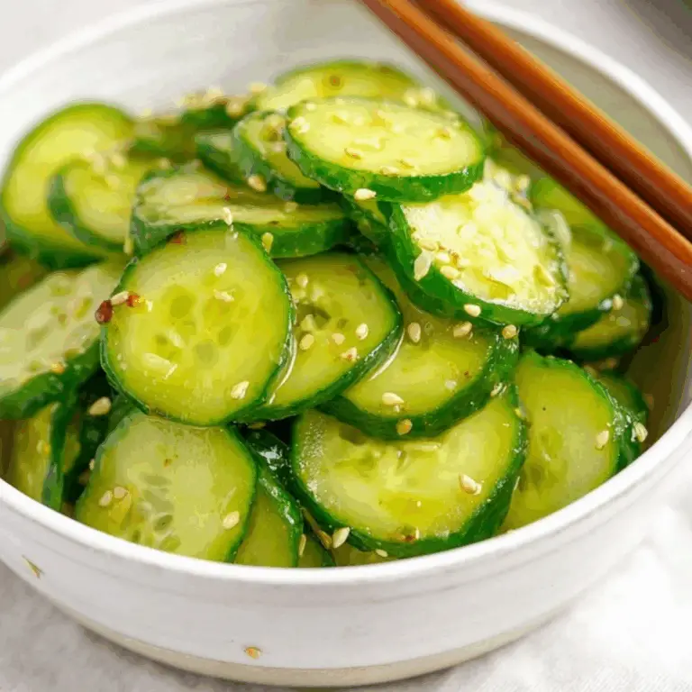 Japanese Cucumber Salad with soy sauce, rice vinegar, and cucumbers