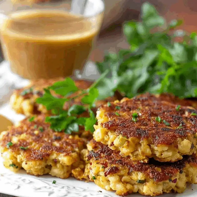 crispy leftover stuffing cakes served with gravy