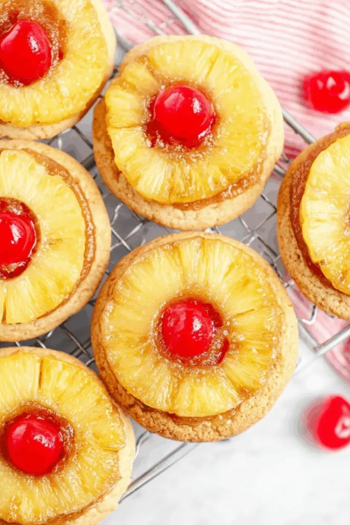 Pineapple Upside Down Sugar Cookies