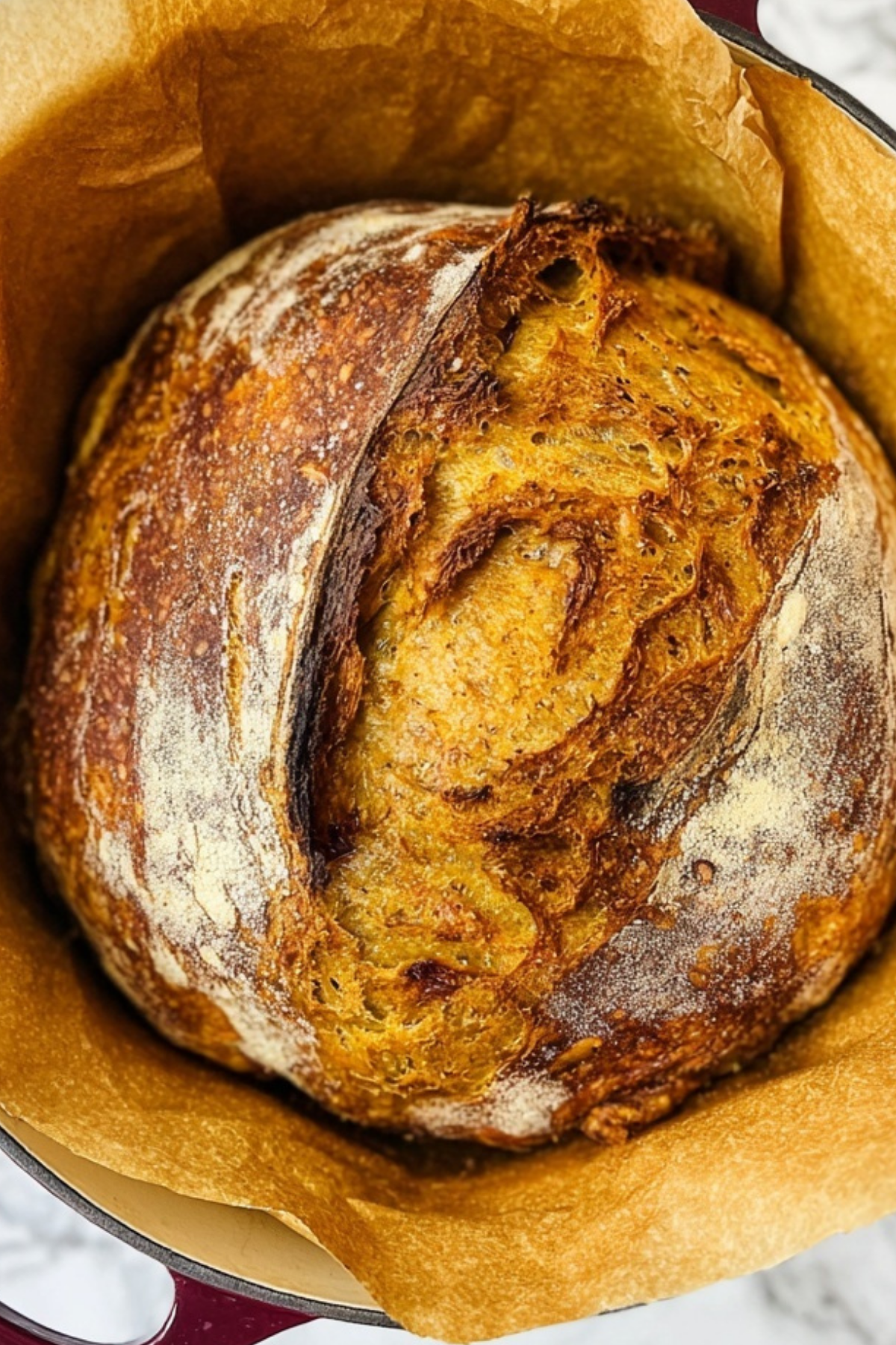 Pumpkin sourdough bread with cranberries and pumpkin spice