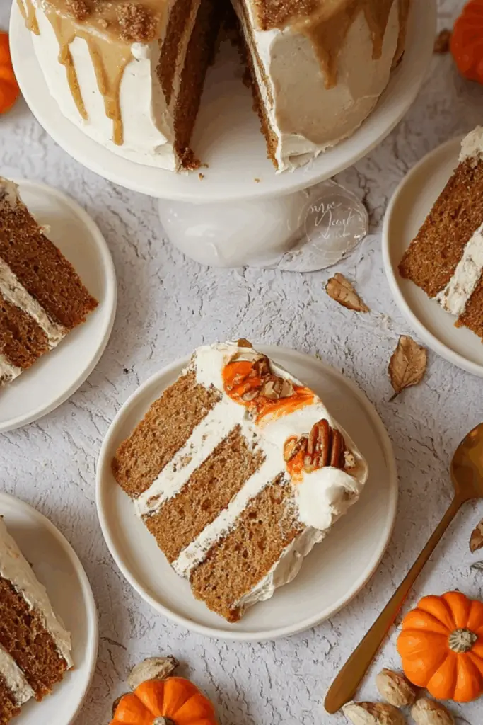 Moist Pumpkin Spice Cake with Brown Butter Frosting
