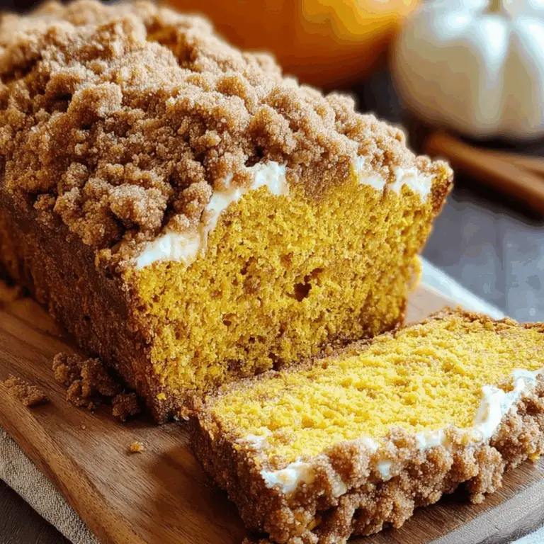 Pumpkin Streusel Bread with a crunchy topping and fall spices