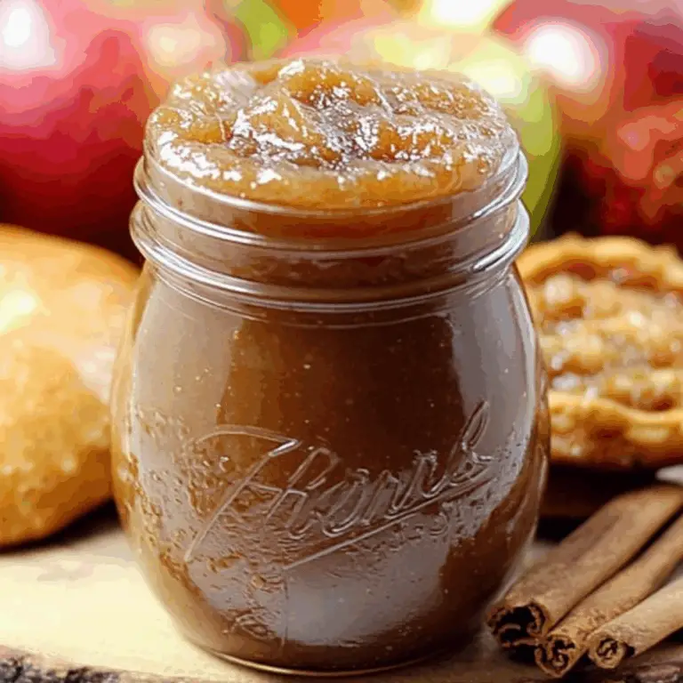 Salted Caramel Apple Butter in mason jar with cinnamon sticks