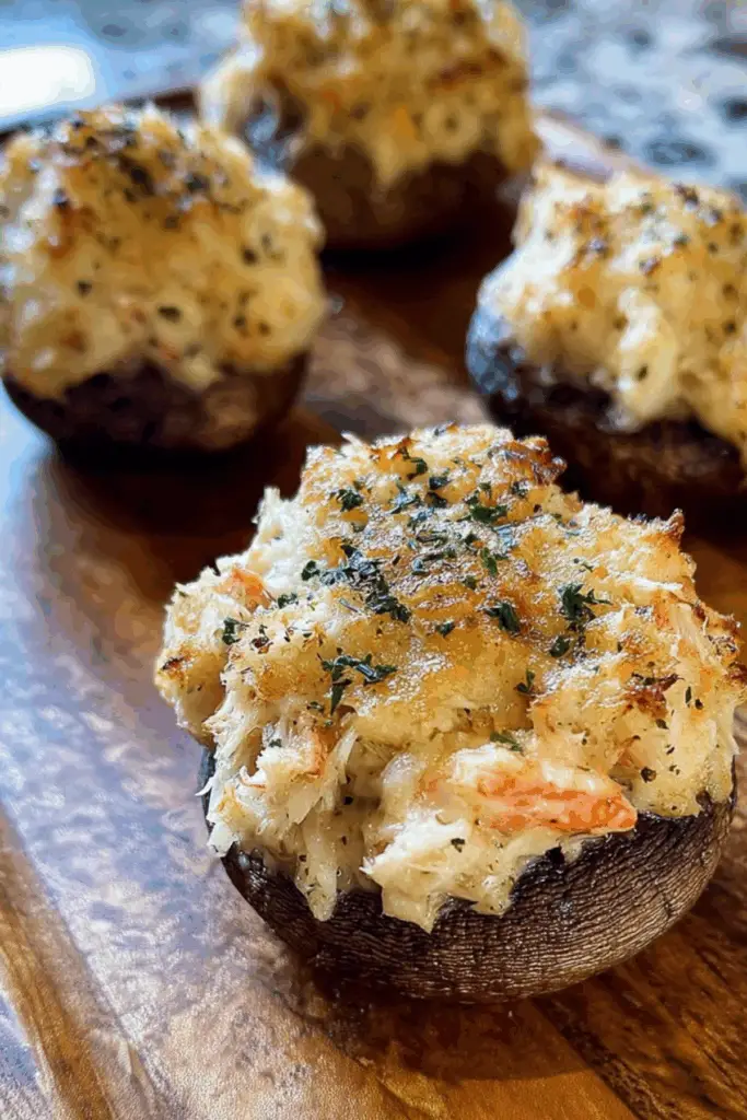 Seafood Stuffed Mushrooms with Crab and Shrimp Recipe