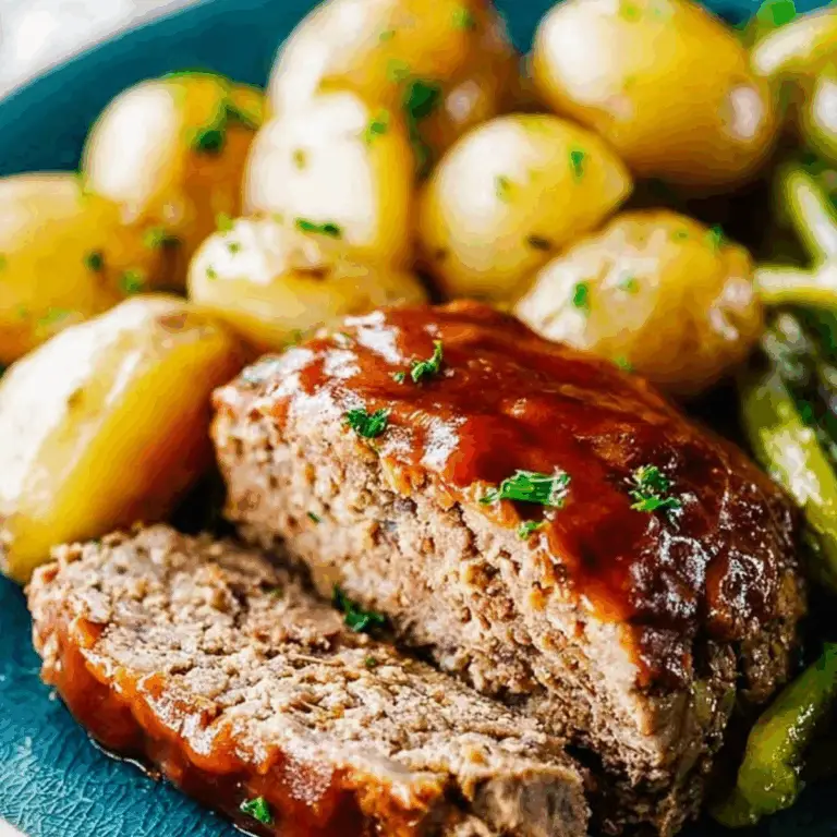 Slow Cooker Meatloaf and Potatoes with Garlic Butter – Comfort Food Recipe