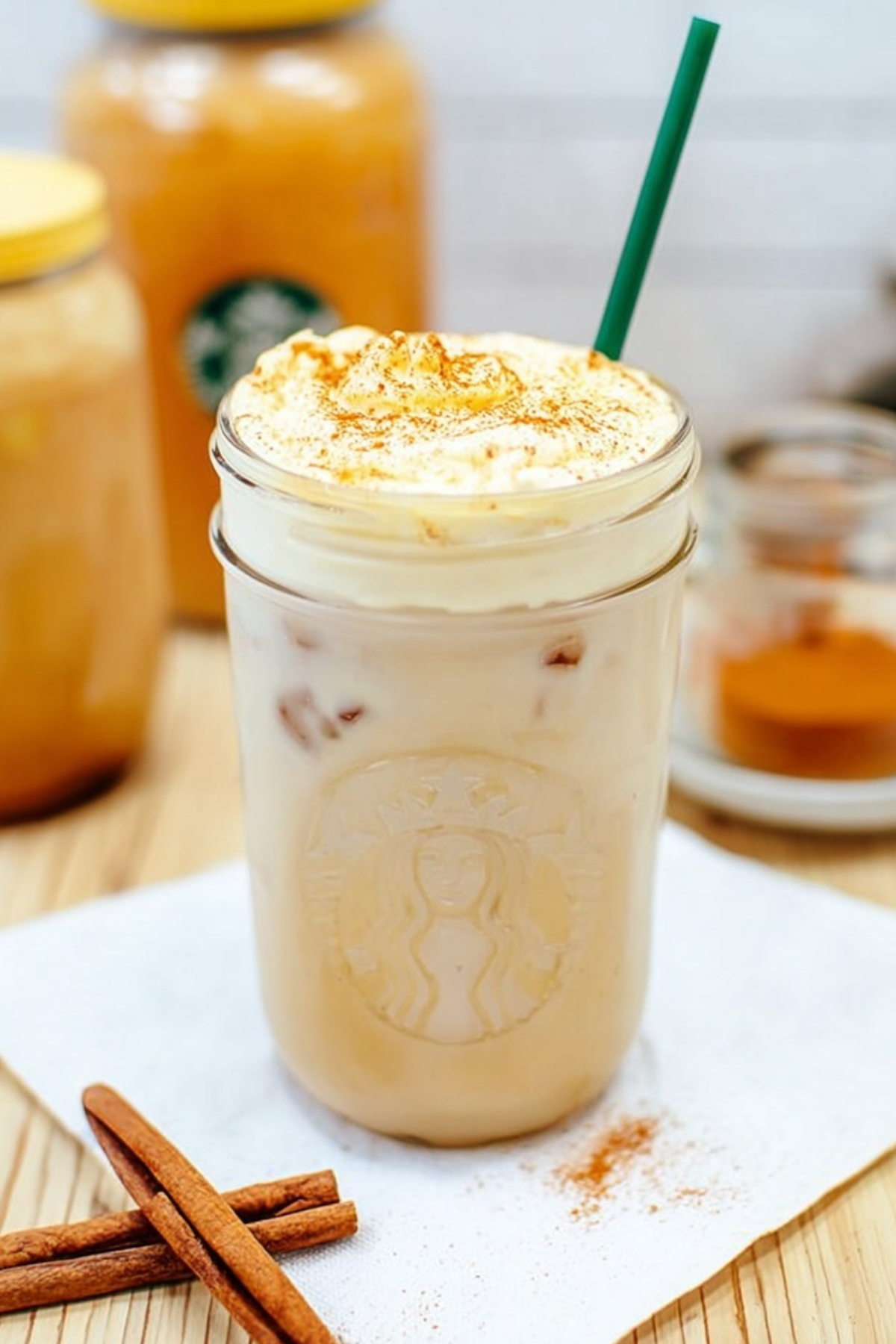 Starbucks Iced Chai with Pumpkin Cream Cold Foam