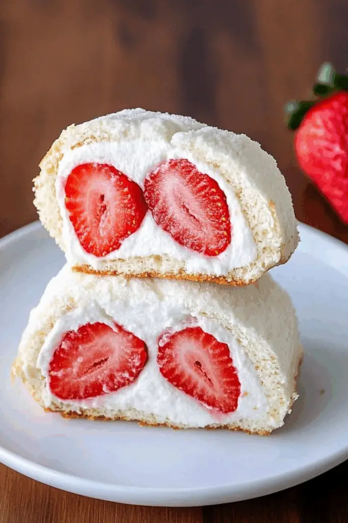 Strawberry Sando – Japanese Fruit Sandwich with whipped cream and fresh strawberries