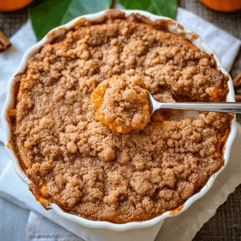 Sweet potato casserole with brown sugar topping