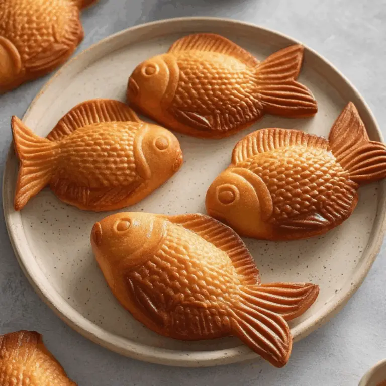 Taiyaki Japanese fish dessert with Nutella filling