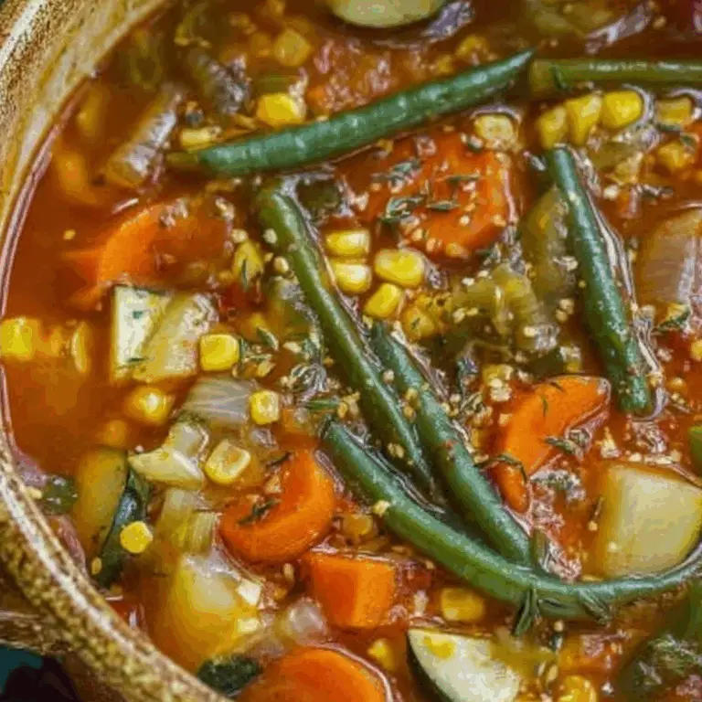 vegetable soup recipe with fresh ingredients