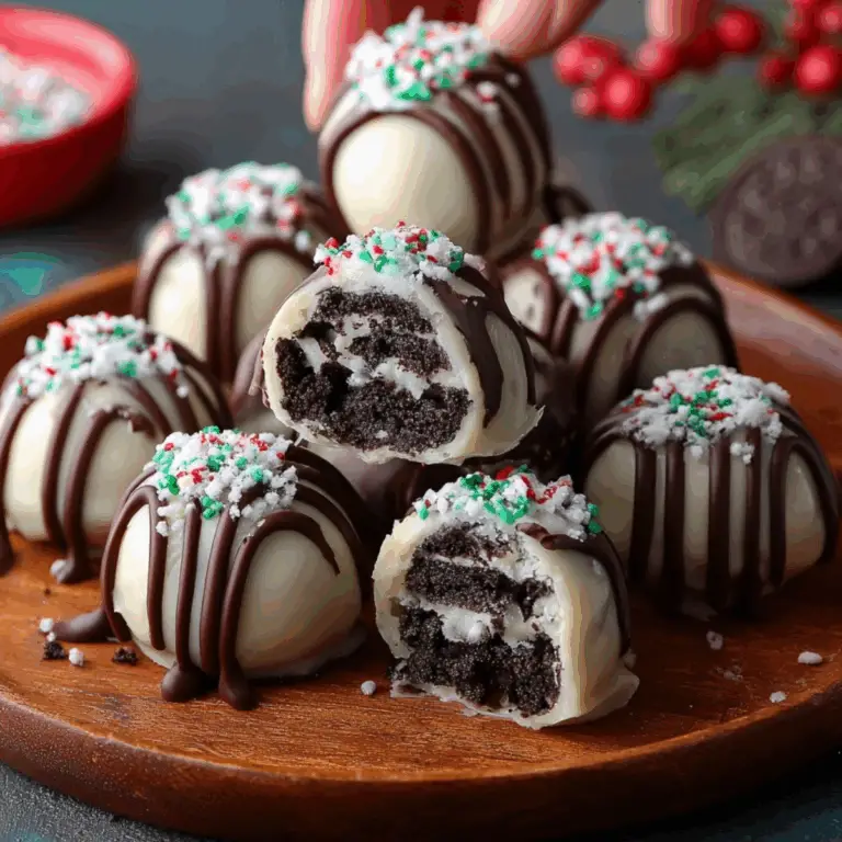 3-Ingredient Oreo Truffles on a plate with chocolate coating
