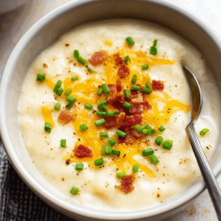 creamy baked potato soup with bacon and cheese