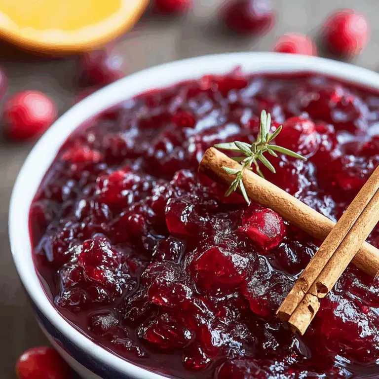 Classic Christmas Cranberry Sauce with fresh cranberries and orange peel