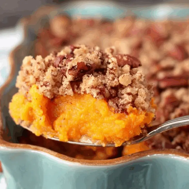 Copycat Ruth’s Chris Sweet Potato Casserole with Pecan Topping