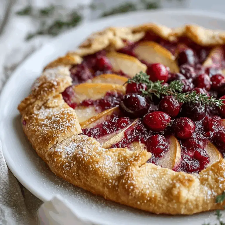 Cranberry Apple Galette – rustic fall dessert"