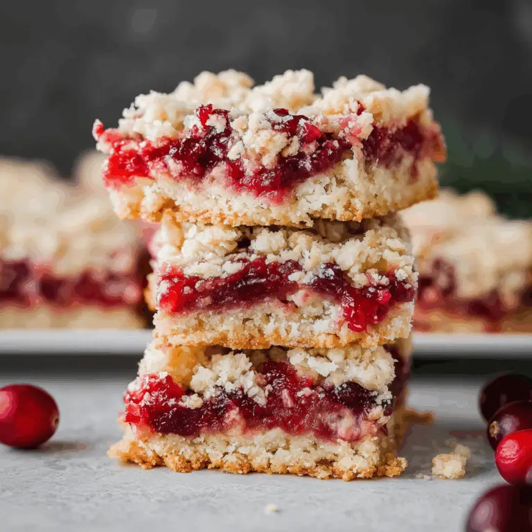 Cranberry Bars - easy dessert recipe with cranberry sauce"