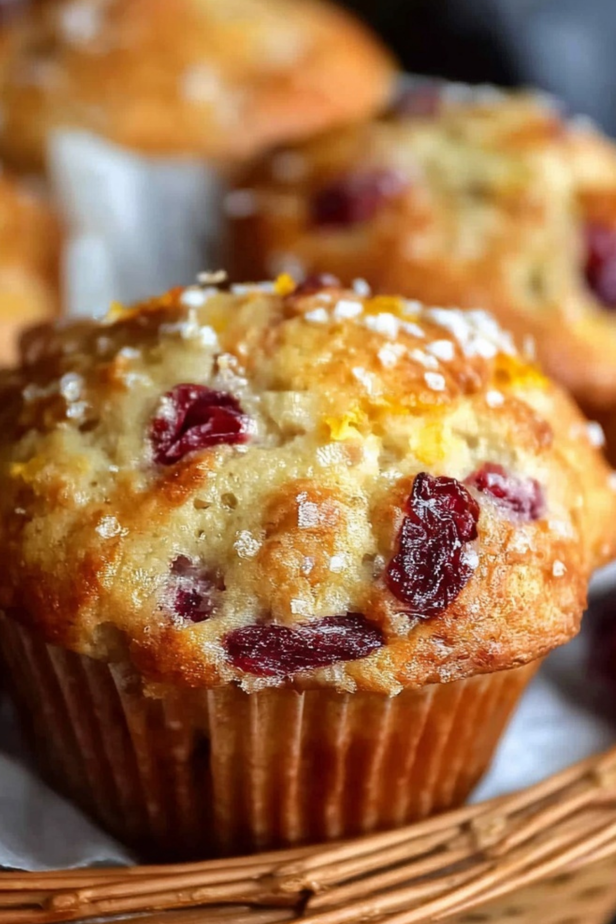 Cranberry Orange Muffins fresh from the oven