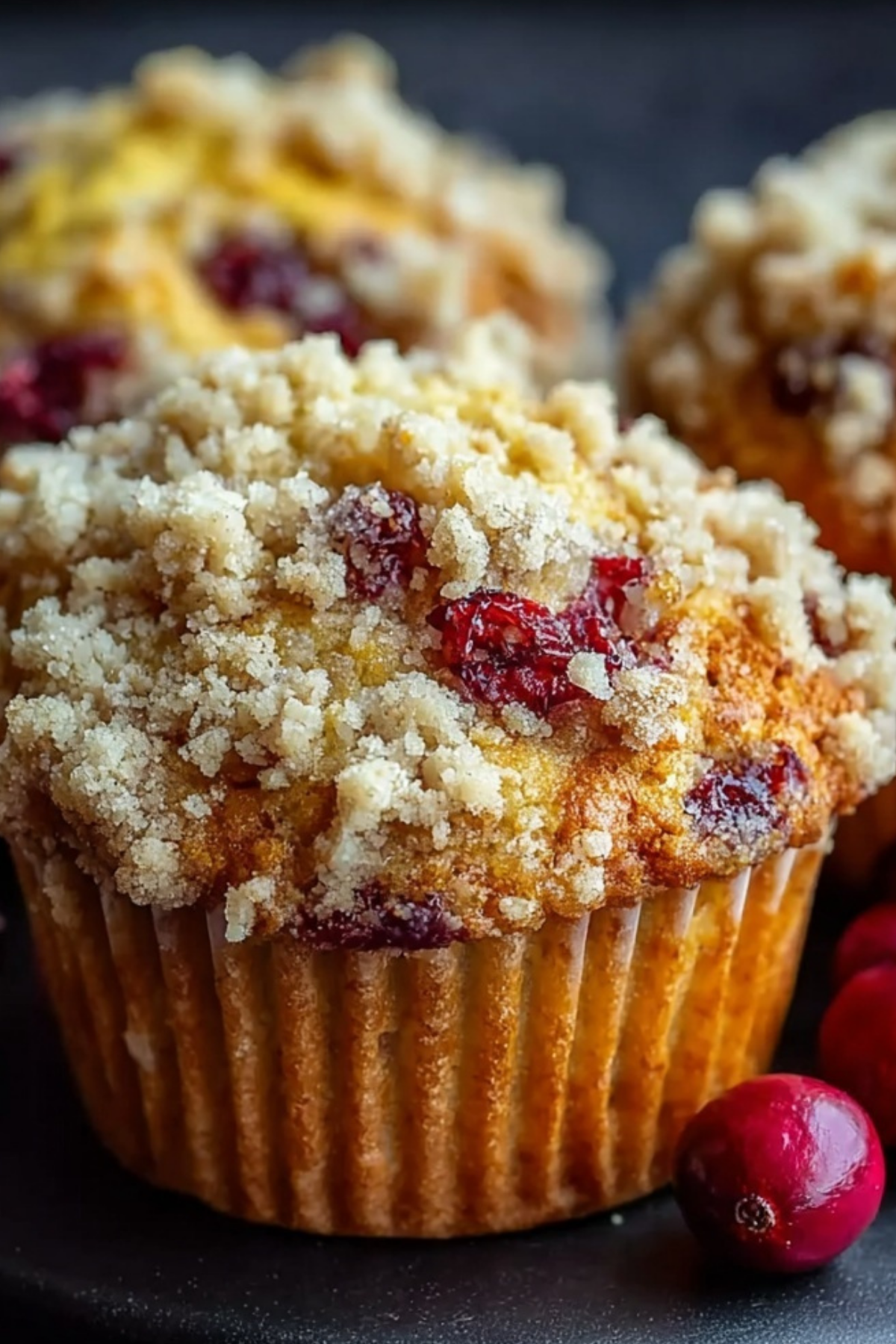 Cranberry Orange Muffins with Streusel - Recipe