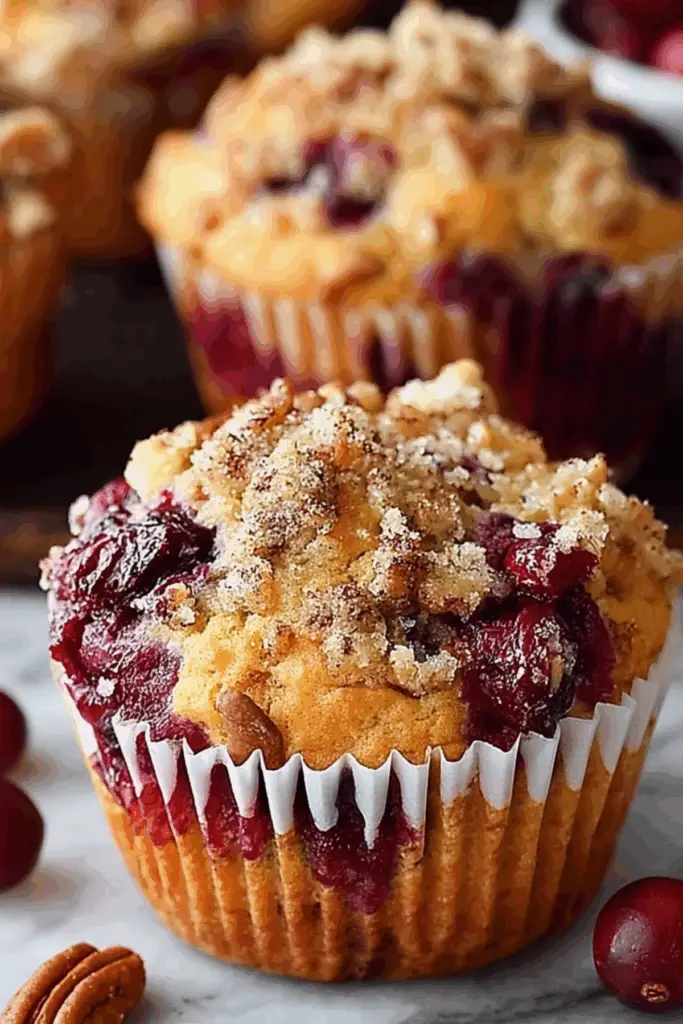 Cranberry Orange Muffins with Streusel - Recipe