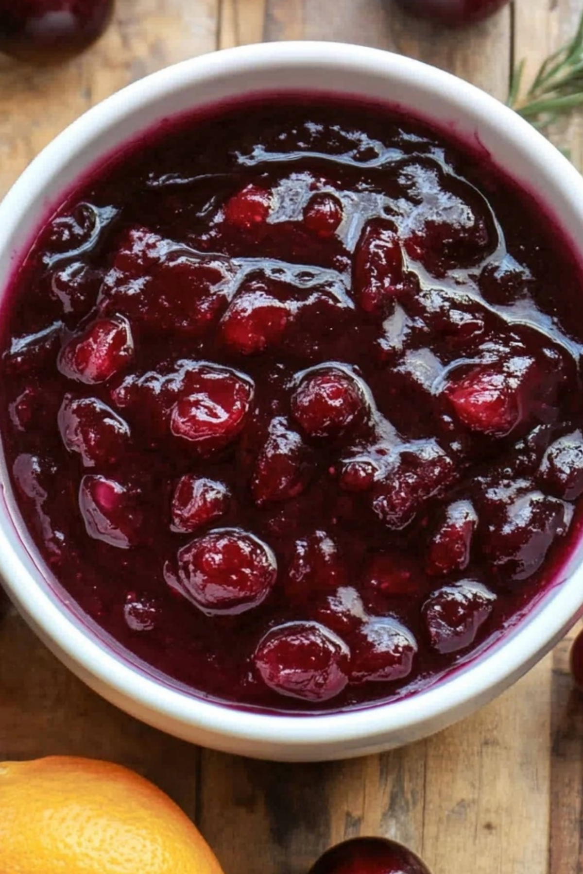 Best cranberry sauce recipe with fresh cranberries and orange peel