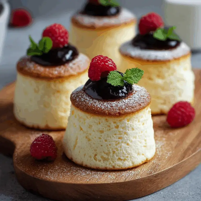 Fluffy Japanese Cotton Cheesecake Cupcakes with jiggly tops and soft texture