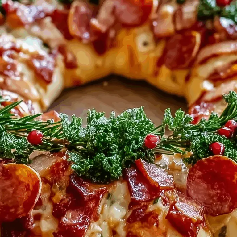 Holiday Wreath Pizza recipe with mozzarella, tomatoes, and fresh basil