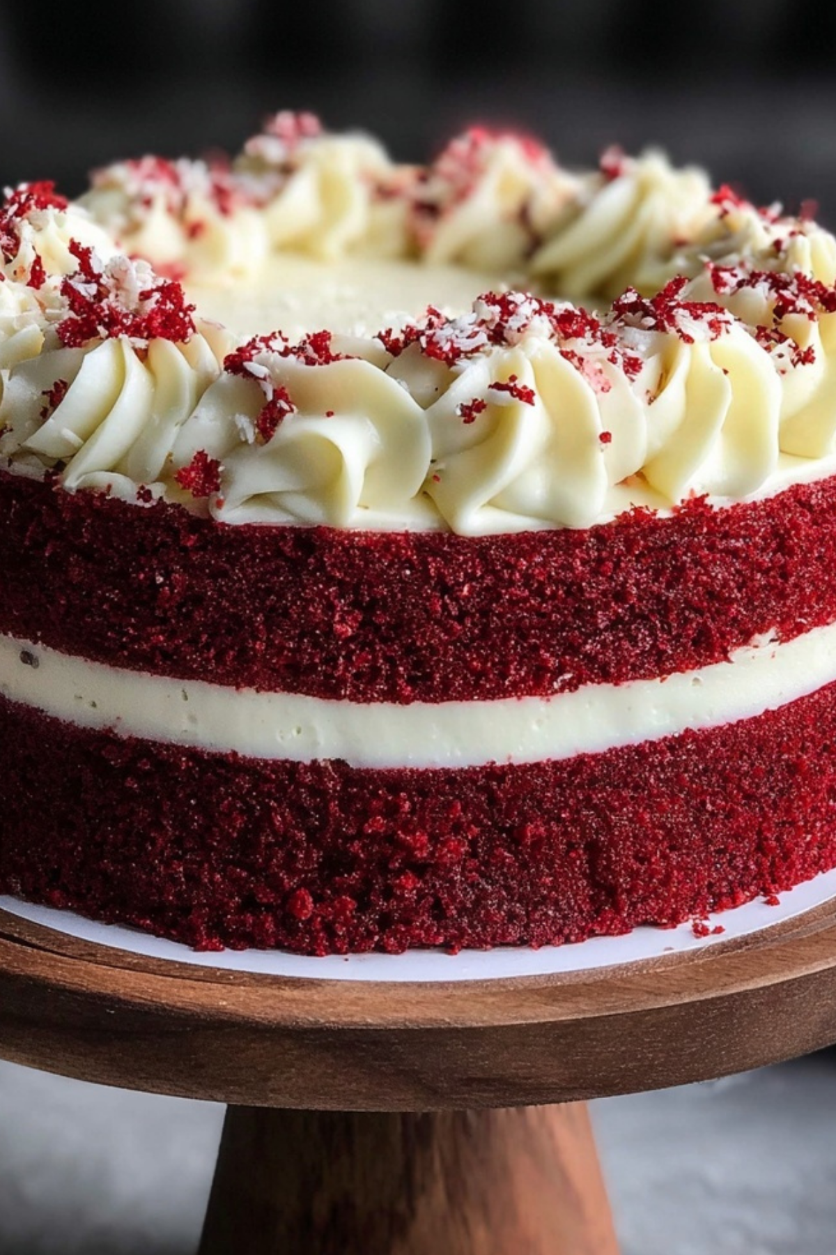 Irresistible Perfect Red Velvet Cake with creamy frosting