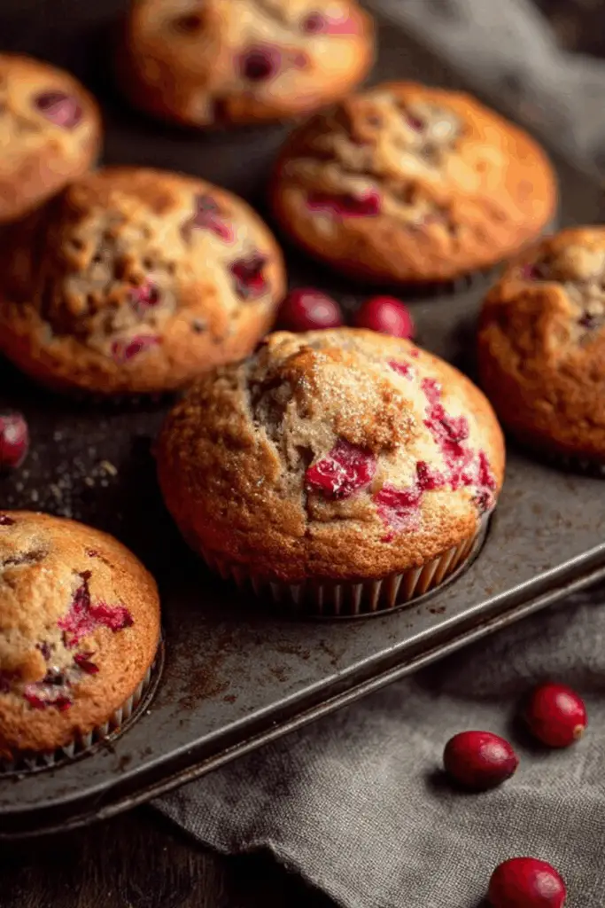Cranberry Orange Muffins fresh from the oven