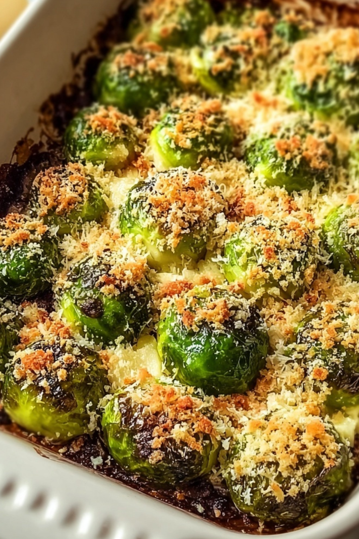 Parmesan Crusted Brussels Sprouts, crispy roasted Brussels sprouts with cheese