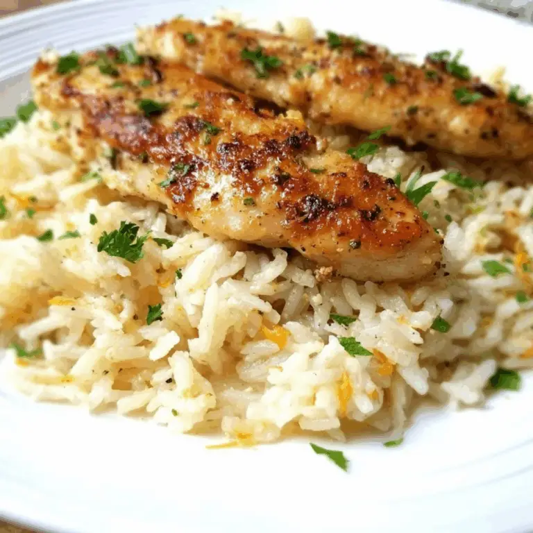 Chicken Scampi with Garlic Parmesan Rice – Delicious Garlic Butter Chicken and Creamy Parmesan Rice