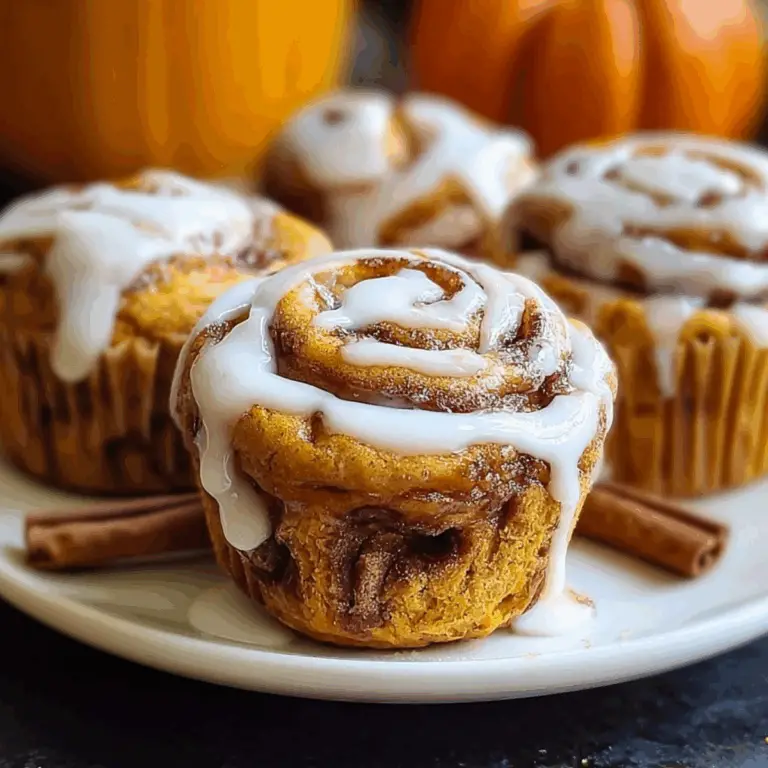 Pumpkin Cinnamon Roll Muffins with cream cheese glaze and cinnamon swirl