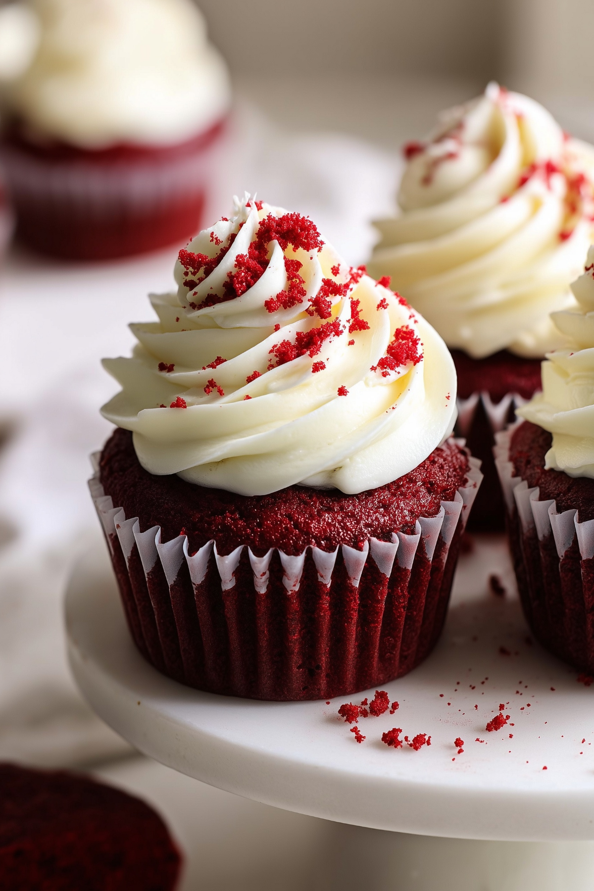 Red Velvet Cupcakes with cream cheese frosting